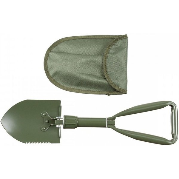 MFH Spaten Klappspaten, 3-teilig, Mini, mit Nylontasche, extra kompakter Klappspaten