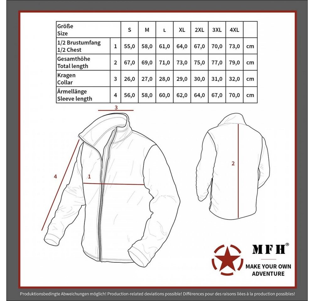 MFH Sweatjacke Sweatjacke, Tactical, flecktarn - S Kopfhörerausgang – Bild 4 von 4