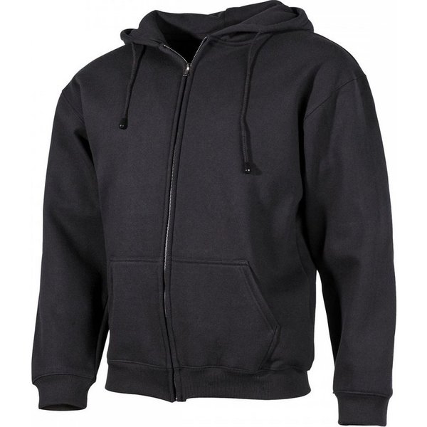 MFH Sweatjacke Kapuzen Sweatshirtjacke, PC, 340g/m², schwarz