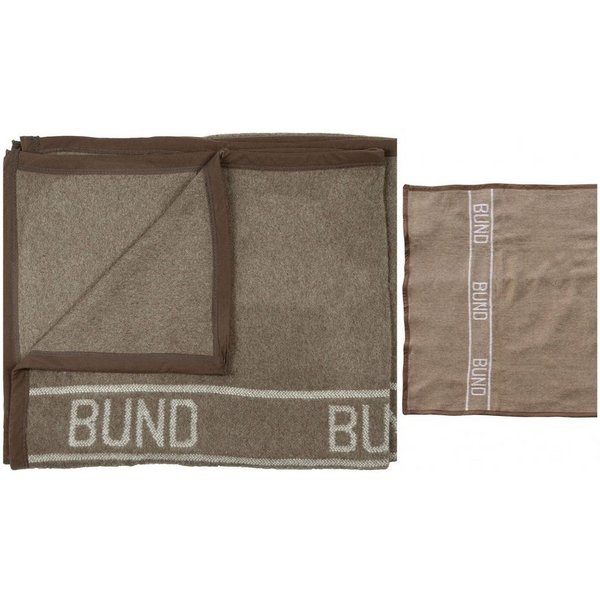Wolldecke BW Wolldecke, braun, 220 x 130 cm, MFH, Schriftzug "BUND"