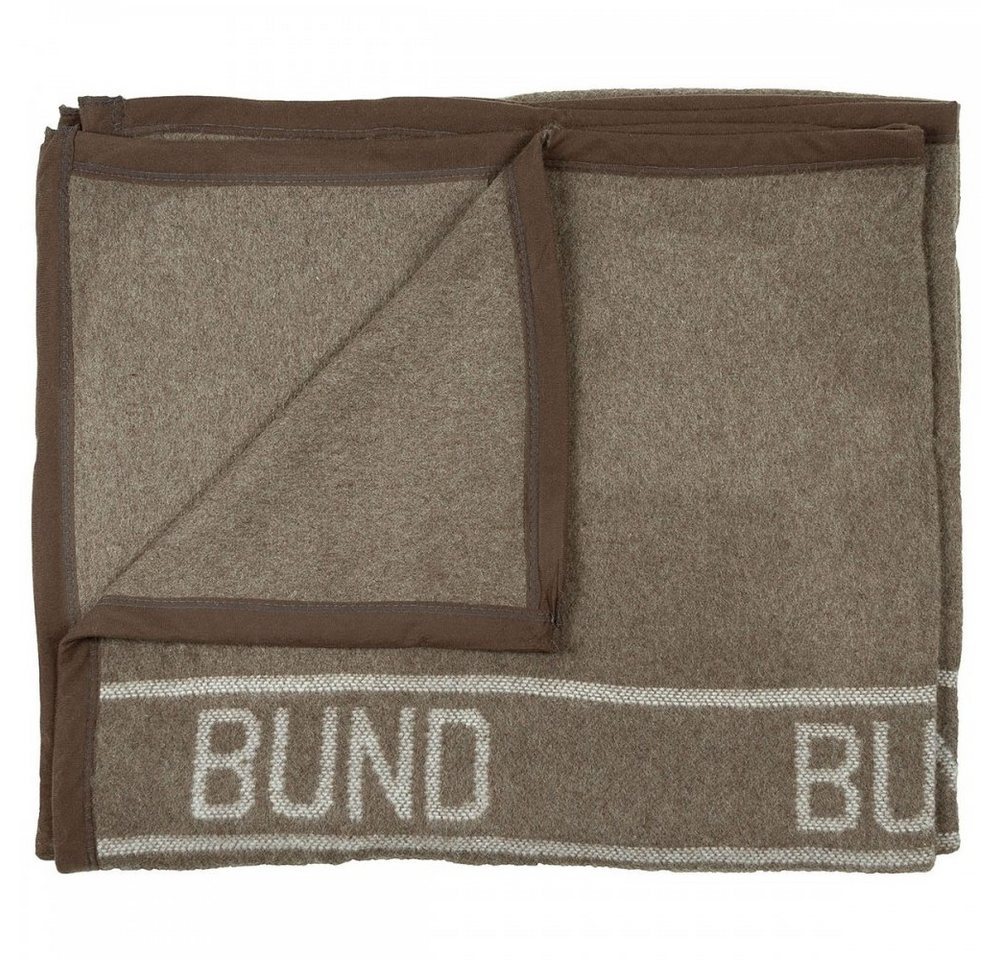Wolldecke BW Wolldecke, braun, 220 x 130 cm, MFH, Schriftzug "BUND" – Bild 2 von 3