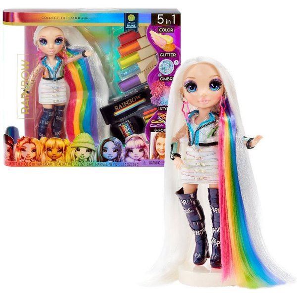 MGA ENTERTAINMENT Anziehpuppe Haarstudio Rainbow Surprise High mit Amaya Raine Fashion Puppe MGA