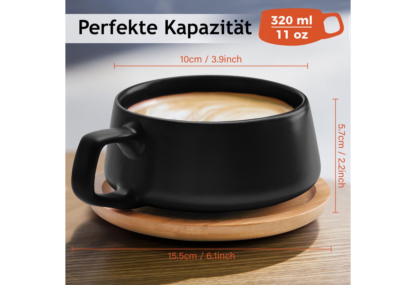 MiaMio Cappuccinotasse Cappuccino Cups (Luxe Collection) – Bild 5 von 5