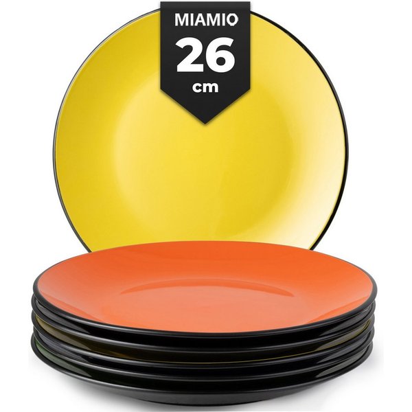 MiaMio Teller Le Papillon große Teller, bunt, (6 St), Ø 26 cm, 6-teilig