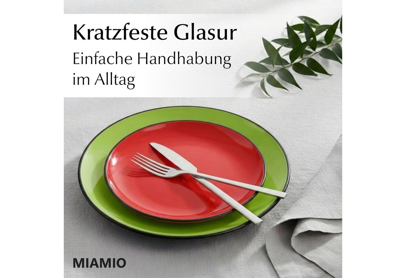 MiaMio Teller Le Papillon große Teller, bunt, (6 St), Ø 26 cm, 6-teilig – Bild 3 von 5