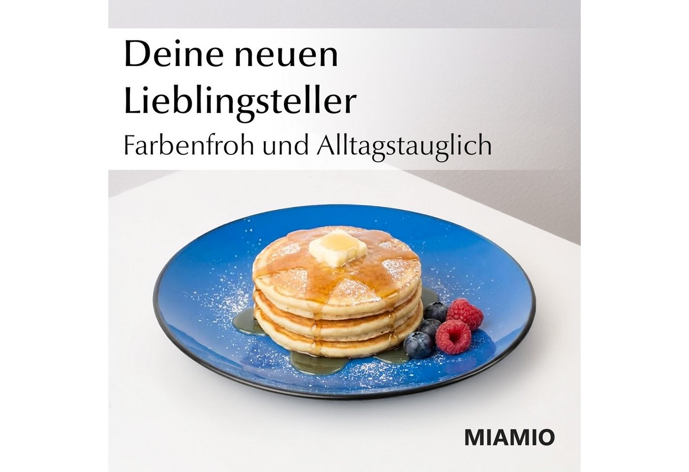 MiaMio Teller Le Papillon kleine Teller, blau, (6 St), Ø 20,5 cm, 6-teilig – Bild 2 von 5