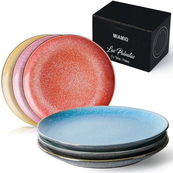 MiaMio Teller-Set Teller Set 6 Personen - Las Palmitas Kollektion