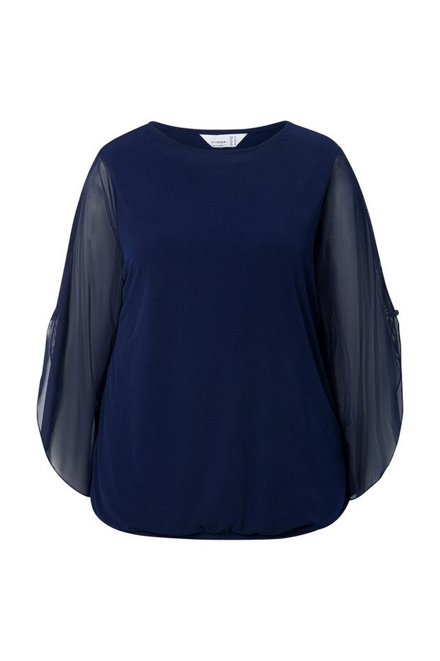 MIAMODA Longbluse Bluse 3/4-Mesh-Ärmel mit Schlitz – Bild 2 von 3