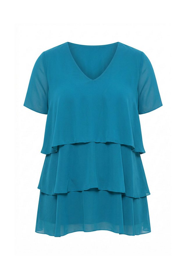 MIAMODA Longbluse Bluse A-Linie Chiffon Volants – Bild 2 von 3