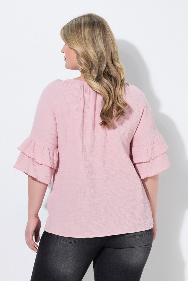 MIAMODA Longbluse Bluse A-Linie Musselin – Bild 3 von 3