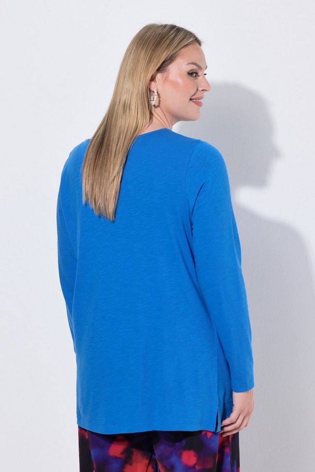 MIAMODA Longsleeve Langarmshirt oversized V-Ausschnitt – Bild 3 von 3