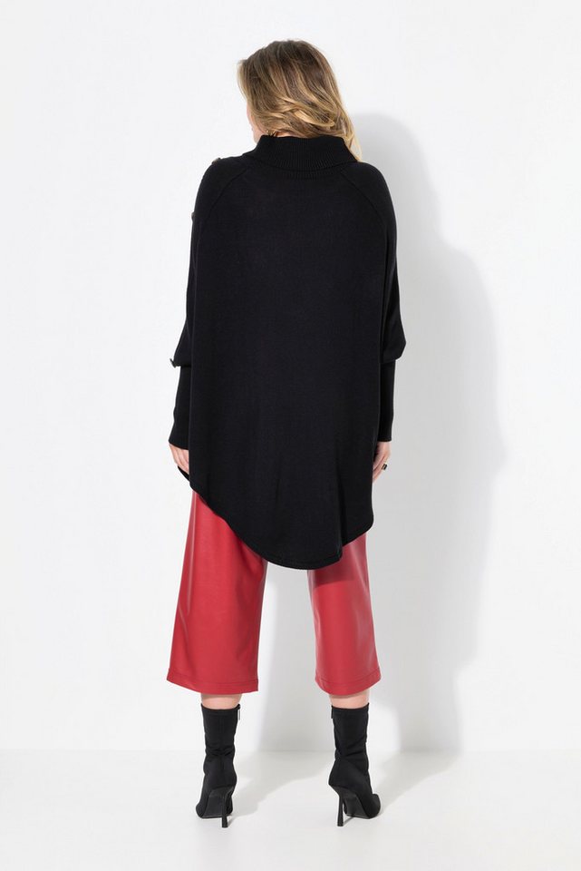 MIAMODA Pullunder Pullover Poncho-Style Zopfmuster Zipfelsaum – Bild 3 von 3