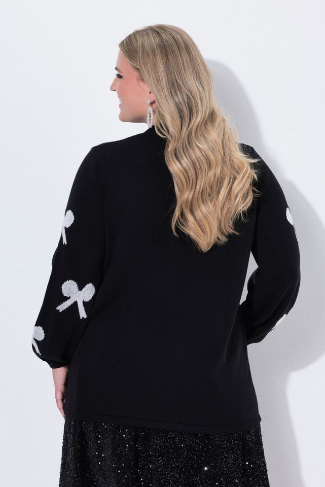 MIAMODA Rollkragenpullover Pullover Regular Fit Schleifen mit Zierperlen – Bild 3 von 3