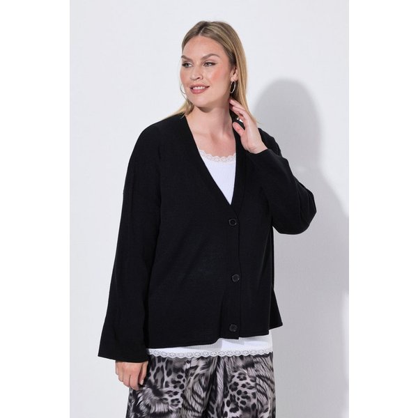 MIAMODA Strickjacke Strickjacke Boxy Fit weiter Langarm