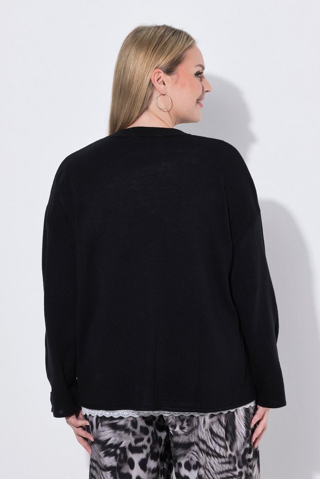 MIAMODA Strickjacke Strickjacke Boxy Fit weiter Langarm – Bild 3 von 3