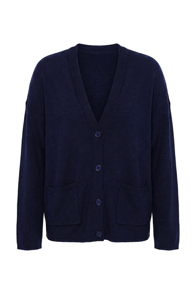 MIAMODA Strickjacke Strickjacke Boxy Fit weiter Langarm – Bild 2 von 3