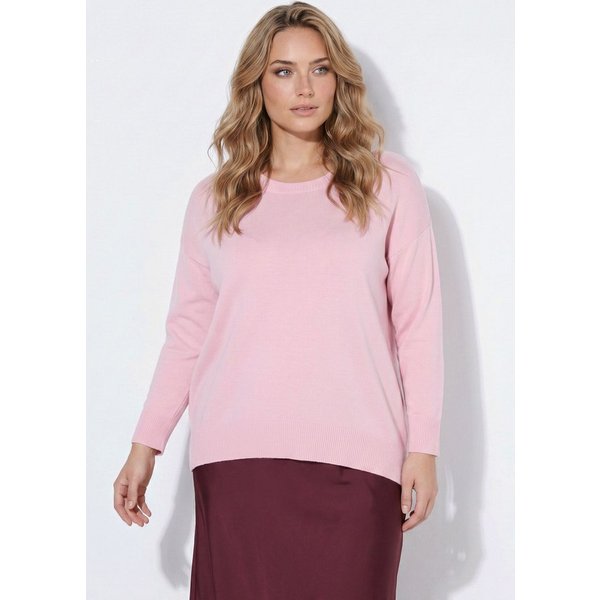 MIAMODA Strickpullover Pullover Loose Fit Rundhals Saum hinten länger.
