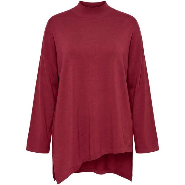 MIAMODA Strickpullover Pullover Loose Fit Stehkragen Zipfelsaum