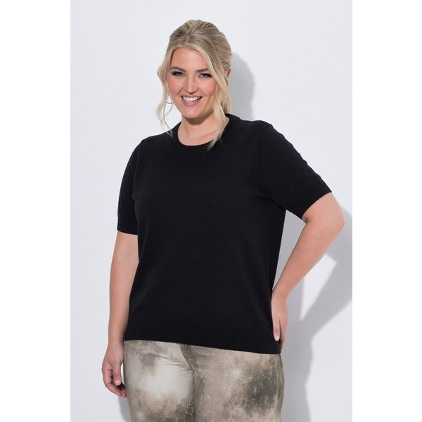MIAMODA Strickpullover Strick-Shirt Loose Fit Halbarm