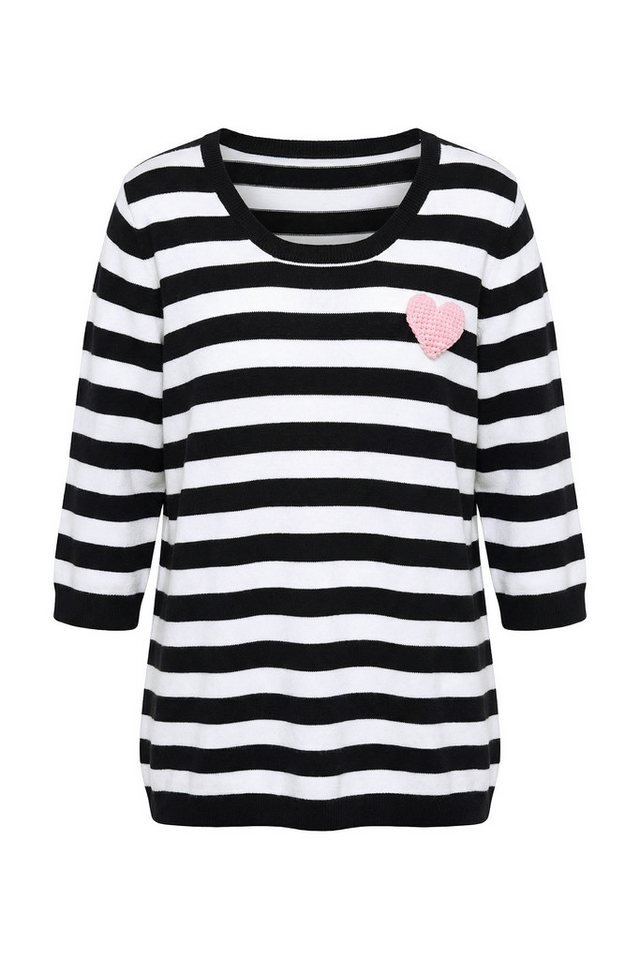 MIAMODA Strickpullover Strickshirt Komfort Fit Ringel – Bild 2 von 3
