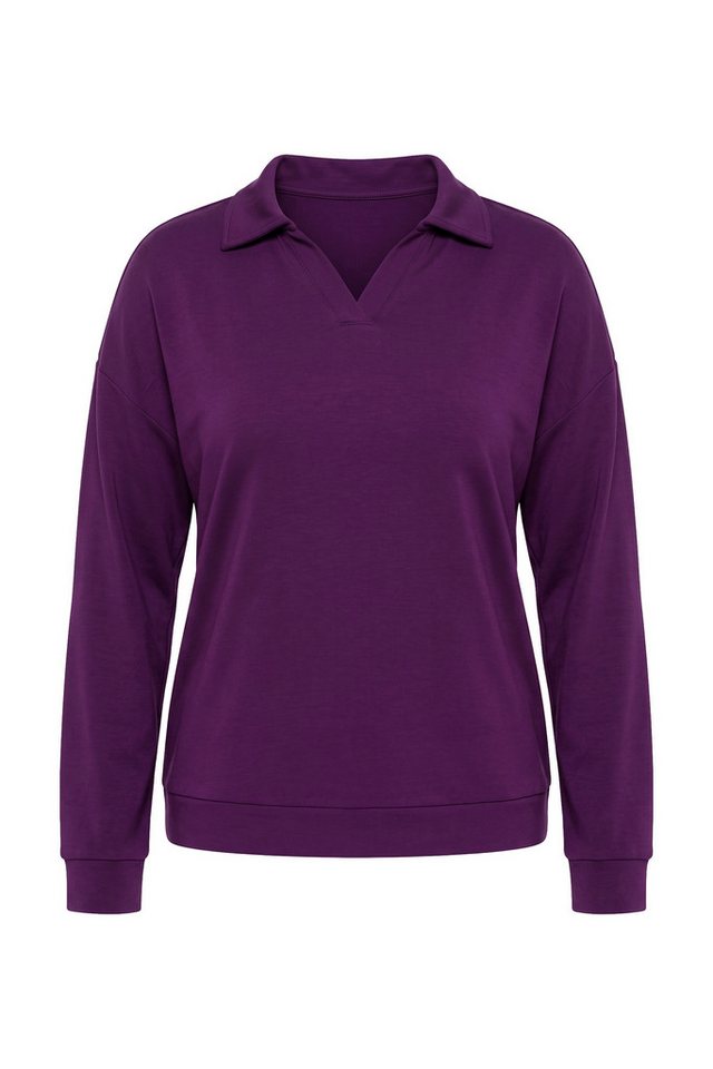MIAMODA Sweatshirt Sweat-Pullover Boxy Fit Polokragen – Bild 2 von 3
