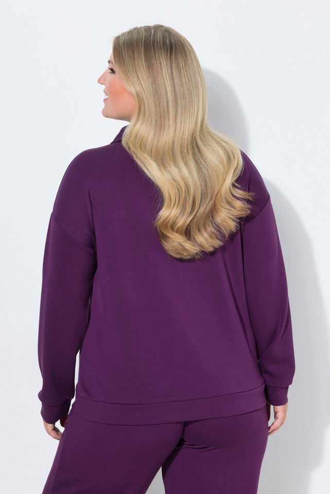 MIAMODA Sweatshirt Sweat-Pullover Boxy Fit Polokragen – Bild 3 von 3