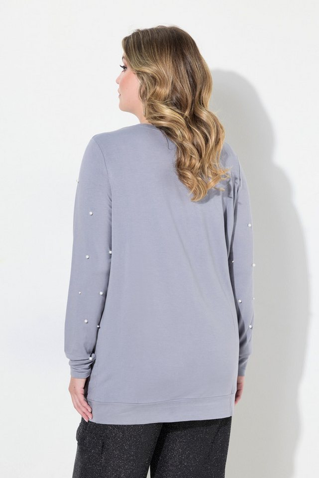 MIAMODA Sweatshirt Sweatshirt Zierperlen Langarm – Bild 3 von 3