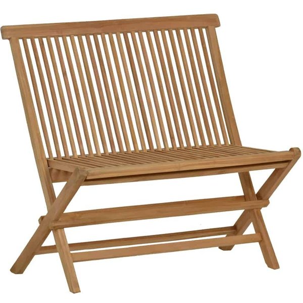 MiaMöbel Gartenbank Gartenmöbel, aus massivem Teakholz Braun