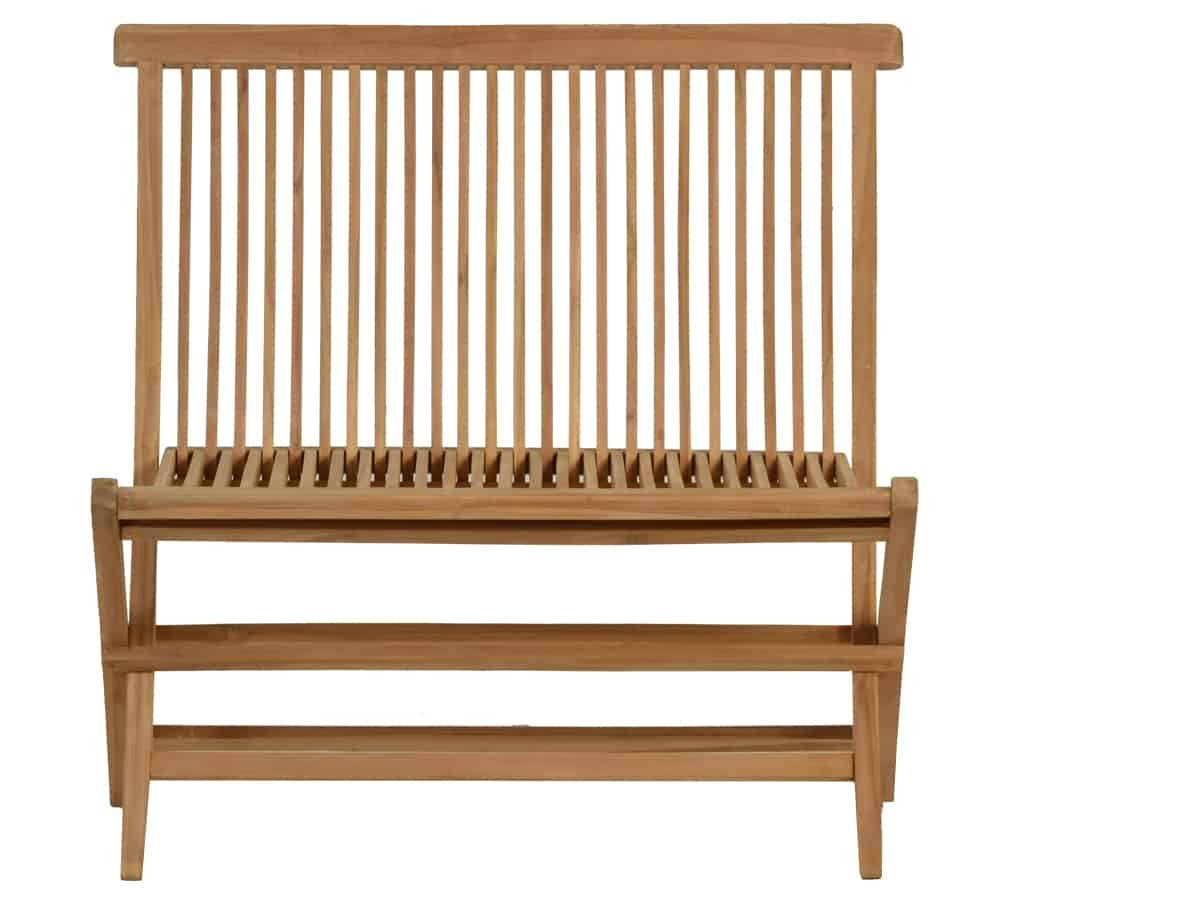 MiaMöbel Gartenbank Gartenmöbel, aus massivem Teakholz Braun – Bild 2 von 5