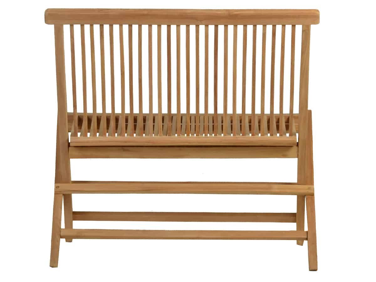 MiaMöbel Gartenbank Gartenmöbel, aus massivem Teakholz Braun – Bild 5 von 5