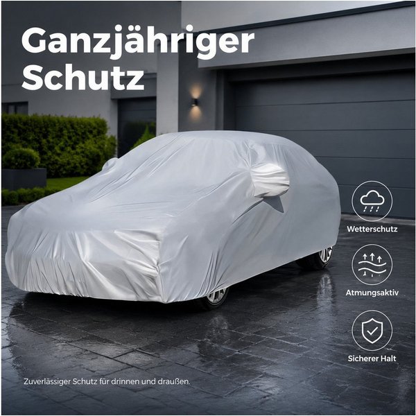 MIBODE Autoplane Autoplane Autoschutzhülle Auto Abdeckplane Car Cover Autoplane Silber