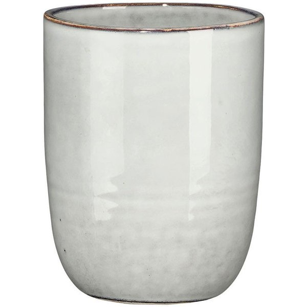 Mica Decorations Becher Mica Becher Tabo grau, 10 cm x 7,5 cm, Keramik