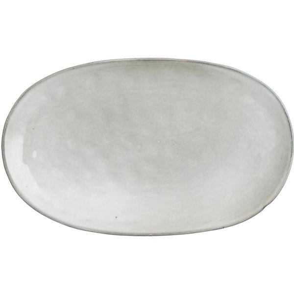 Mica Decorations Servierplatte Mica Platte Tabo grau, 35,5 x 21,5 x 4,5 cm, Keramik