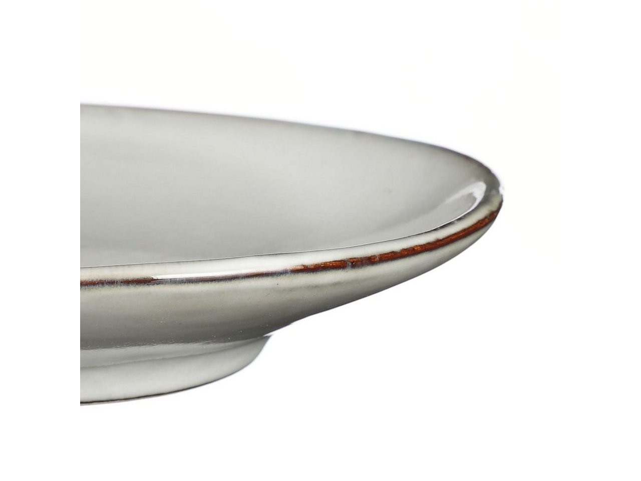 Mica Decorations Servierplatte Mica Platte Tabo grau, 31 x 18 x 3 cm, Keramik – Bild 5 von 5
