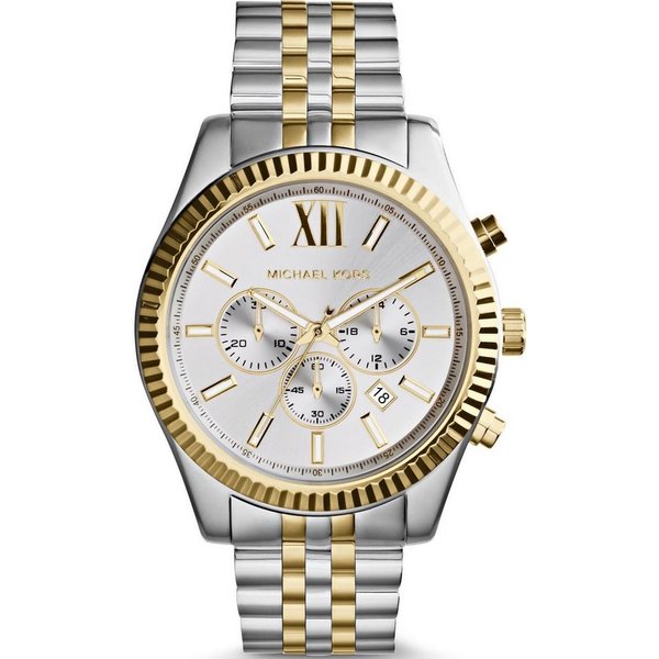MICHAEL KORS Chronograph LEXINGTON MK8344, Quarzuhr, Armbanduhr, Herrenuhr, Stoppfunktion, Edelstahlarmband