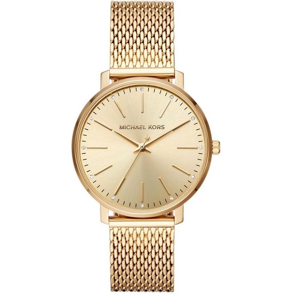 MICHAEL KORS Quarzuhr PYPER MK4339, Armbanduhr, Damenuhr, Glassteine, Edelstahlarmband