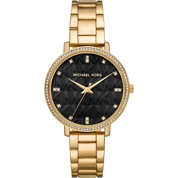 MICHAEL KORS Quarzuhr PYPER MK4916, Armbanduhr, Damenuhr, Edelstahlarmband, analog, Glassteine