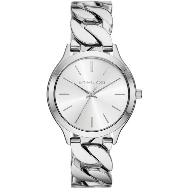 MICHAEL KORS Quarzuhr SLIM RUNWAY CHAIN MK7474, Armbanduhr, Damenuhr, Edelstahlarmband