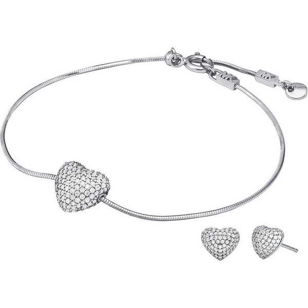 MICHAEL KORS Schmuckset Multipack Schmuck Geschenk Silber 925 PREMIUM Herz (Set, 3-tlg), mit Zirkonia (synth)