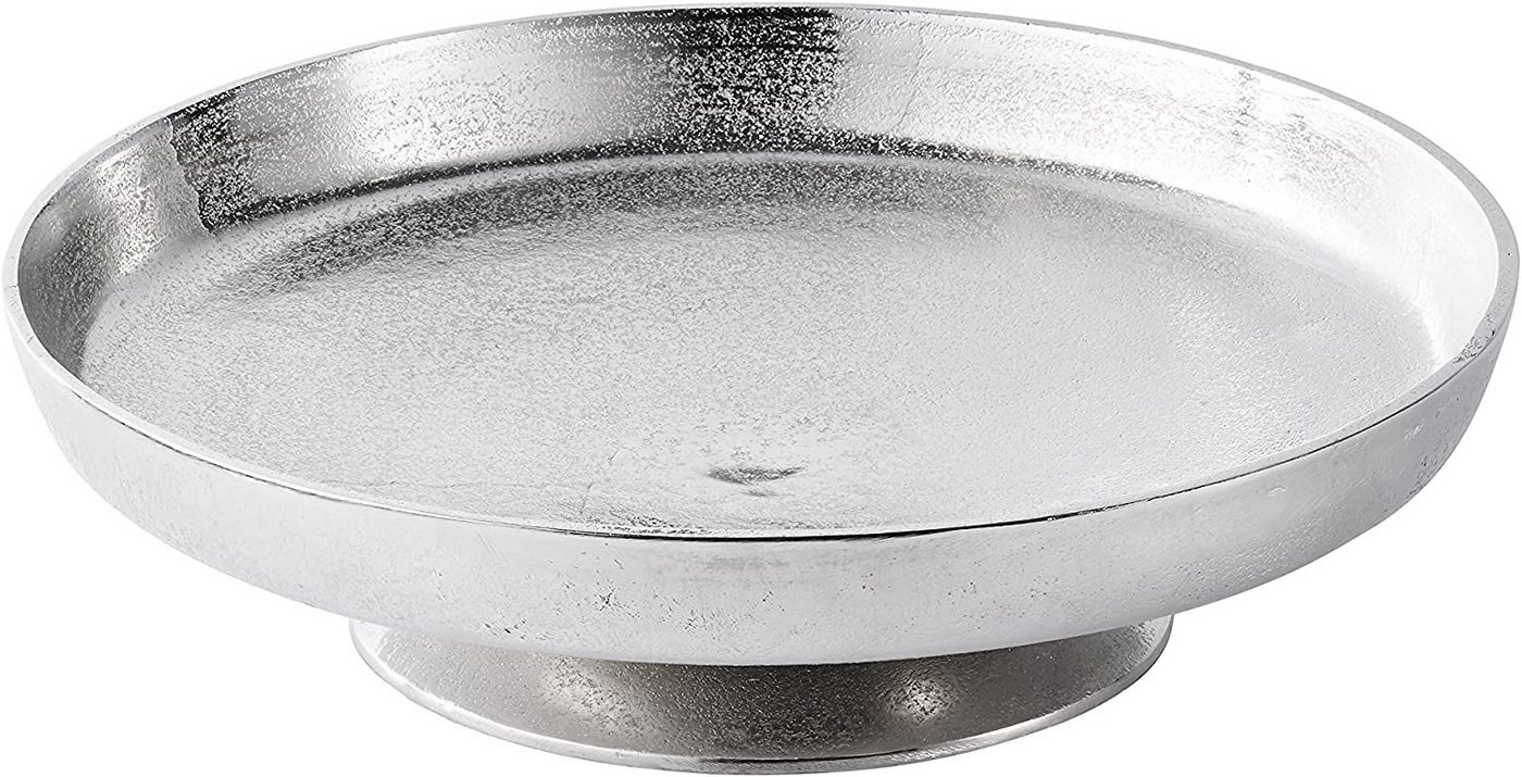 MichaelNoll Dekoschale Schale Dekoration Silber Moderne Dekoschale Metall Tischdeko 40 cm – Bild 2 von 5