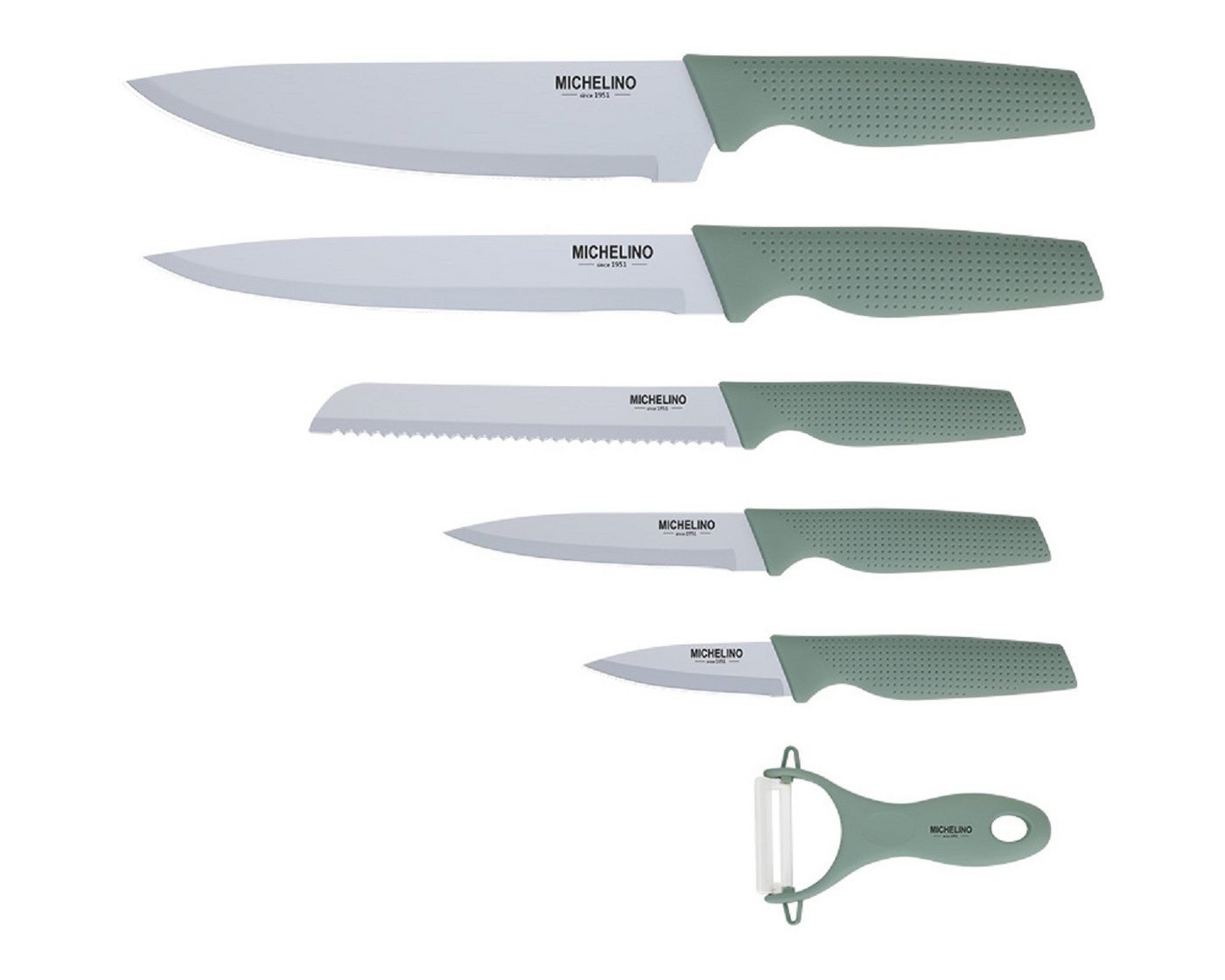 Michelino Messer-Set 6-tlg. Messer-Set Schneideset mit Sparschäler Serie Alythia – Bild 2 von 2