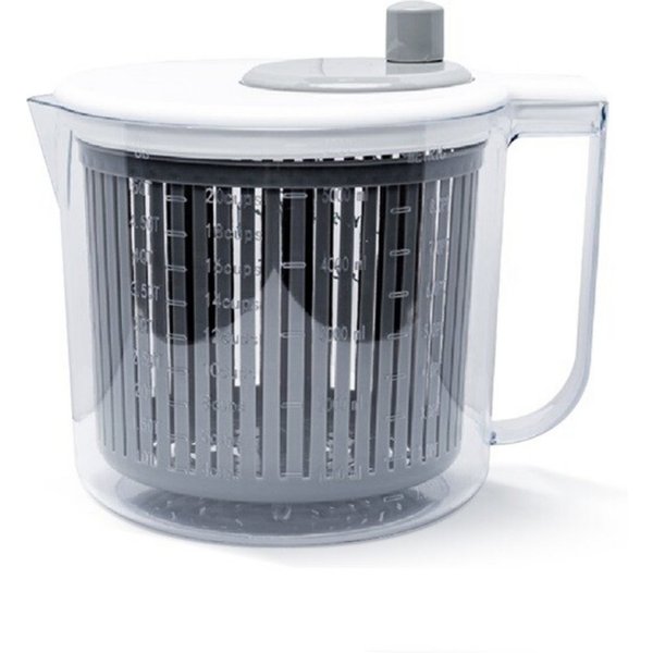 Michelino Salatschleuder 2,5 L mit Sieb und Messskala - Perfekt für Salat, Kräuter, Beeren, (1-tlg)