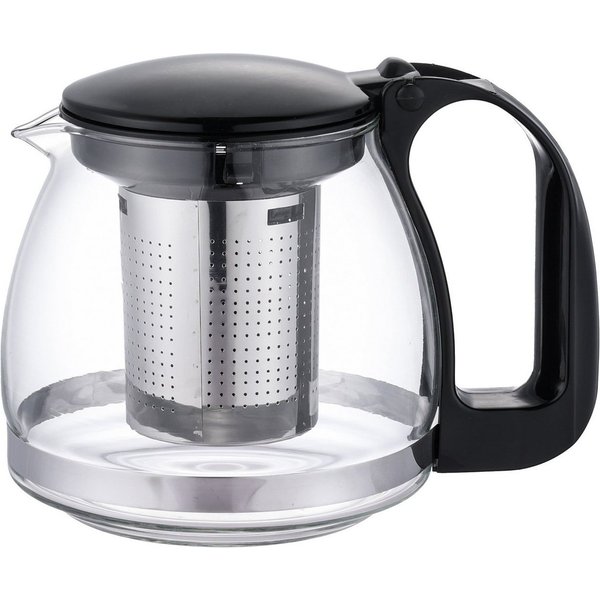 Michelino Teekanne Glas-Teekännchen mit Teesieb, 0,7 l, Kanne aus Borosilikatglas, spülmaschinengeeignet