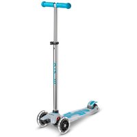 Micro Maxi Deluxe Flux LED Kinderkickboard (aqua)