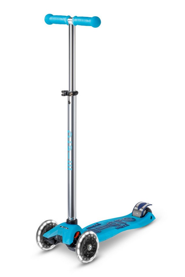 Micro Maxi Deluxe Glow LED Kinderkickboard (crystal blue) – Bild 2 von 5