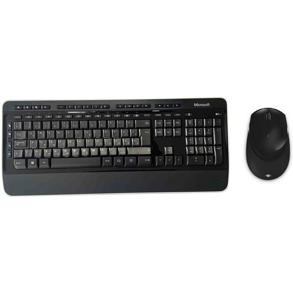 Microsoft Wireless Desktop 3050, Tastatur - Maus Set, kabellos Ungarische QWERTZ Tastatur- und Maus-Set