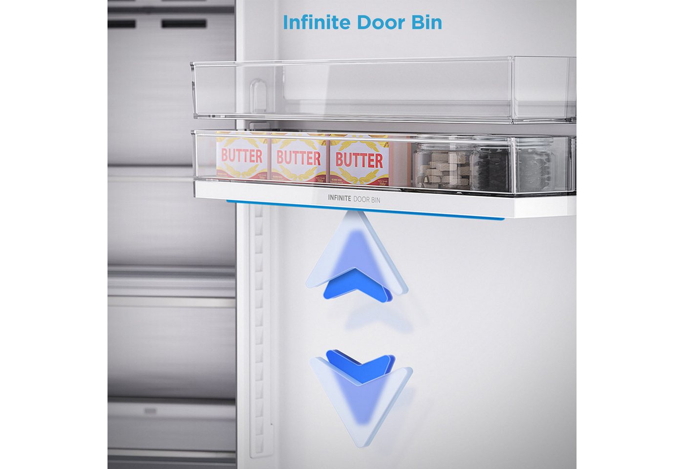 Midea Kühl-/Gefrierkombination SPACE MASTER MDRB548MIC46P, 186 cm hoch, 59,5 cm breit – Bild 3 von 5