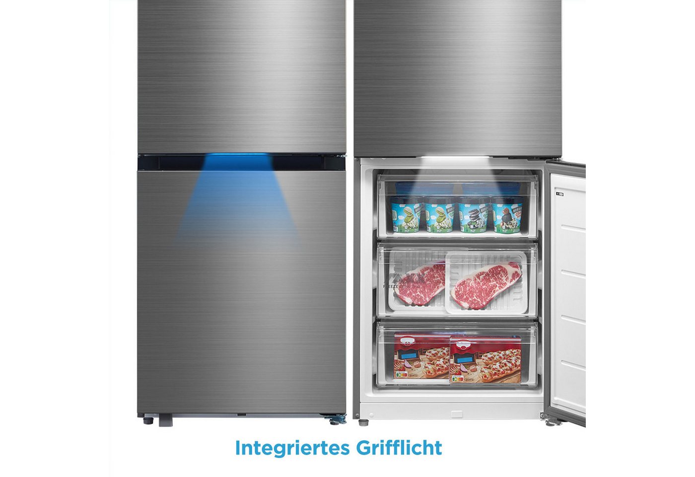 Midea Kühl-/Gefrierkombination SPACE MASTER MDRB548MIC46P, 186 cm hoch, 59,5 cm breit – Bild 5 von 5