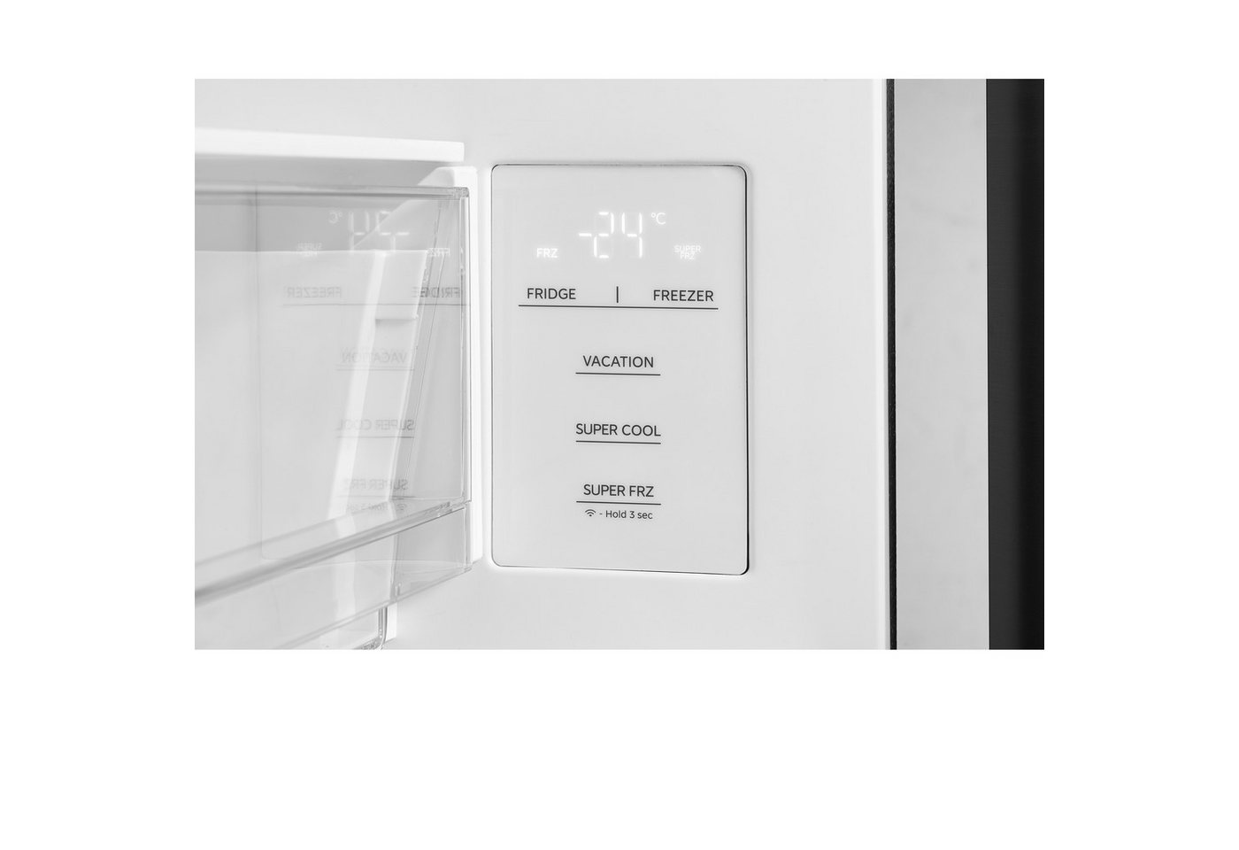 Midea Kühl-/Gefrierkombination SPACE MASTER MERB445MIC46, 201 cm hoch, 59,5 cm breit, Mehr Platz für Frische – mit extra viel Stauraum und NoFrost – Bild 5 von 5