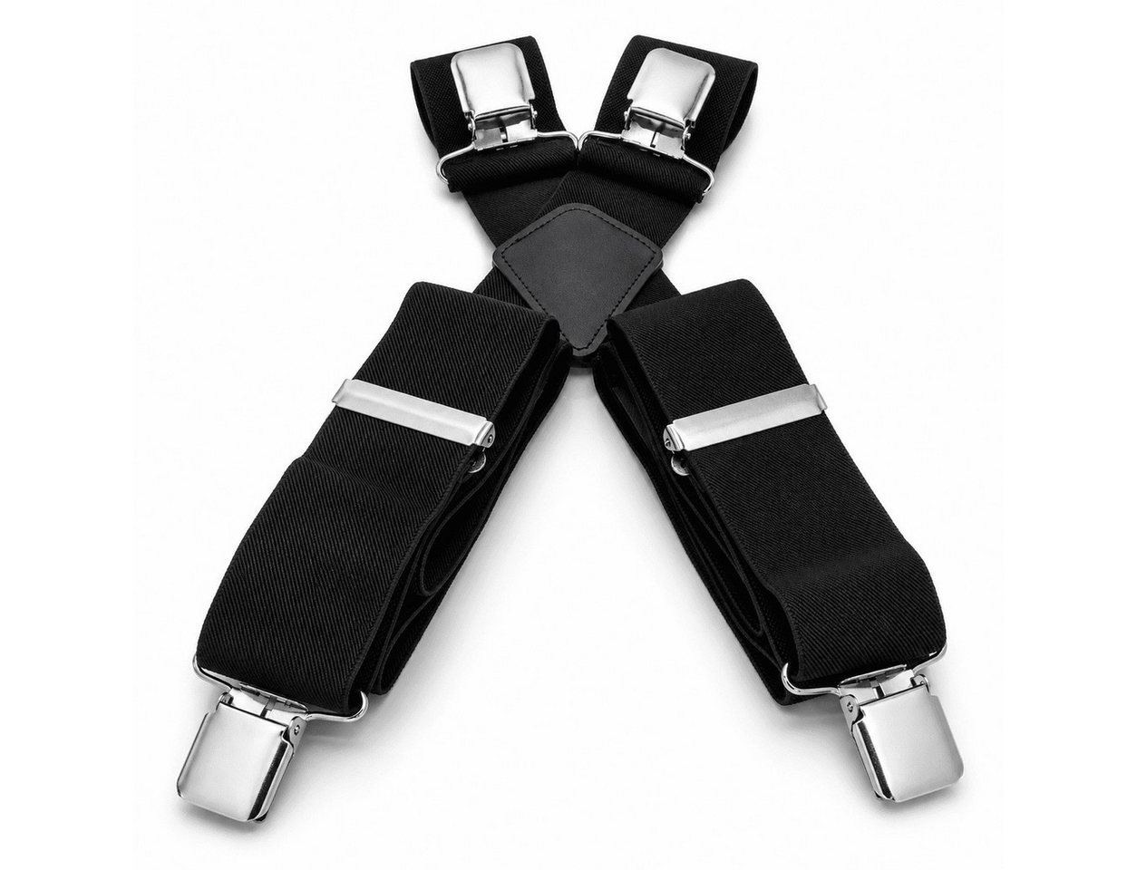MidGard Hosenträger X-Form mit 4 extra starken Clips, 5 cm Breit, Einstellbar & Elastisch Einheitsgröße für Männer und Frauen – Bild 4 von 5
